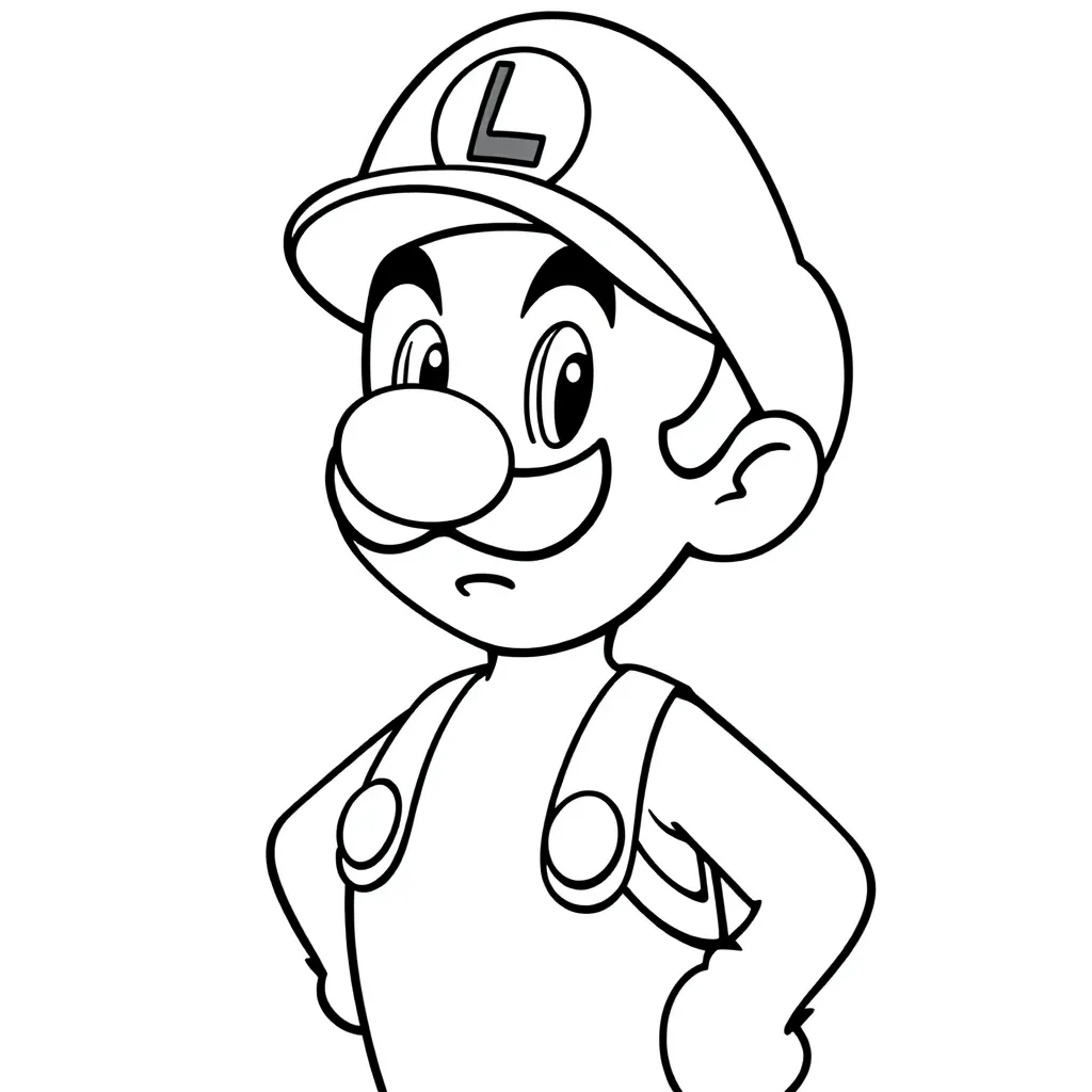 Luigi coloring page