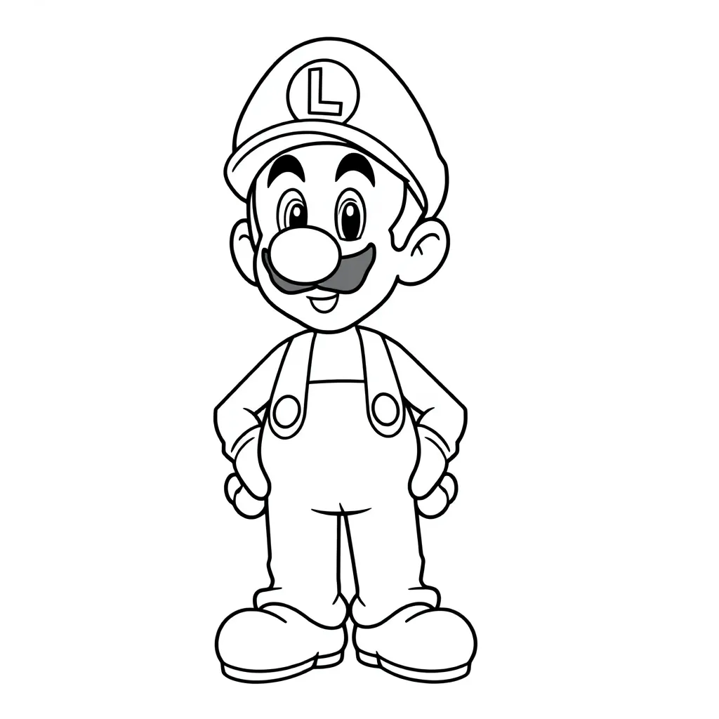 Luigi coloring page