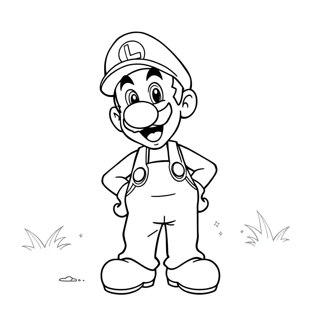 Luigi coloring page