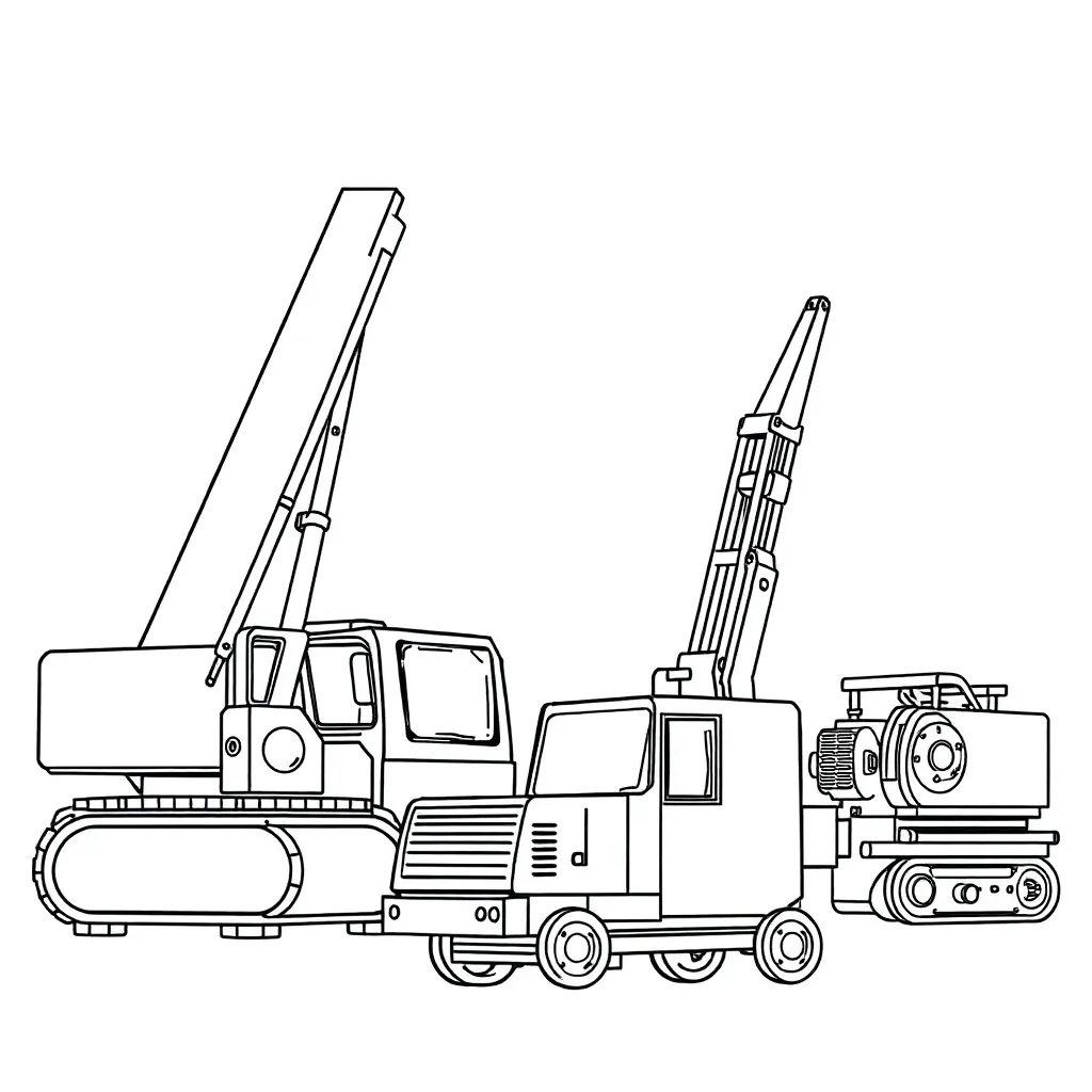 Machines coloring page