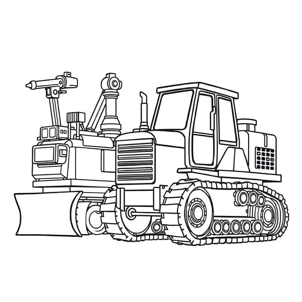 Machines coloring page