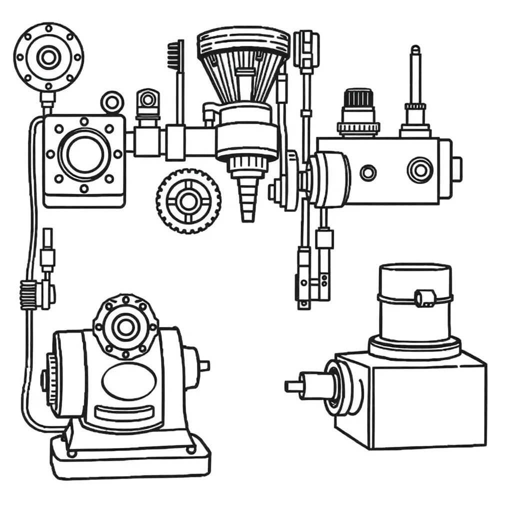 Machines coloring page
