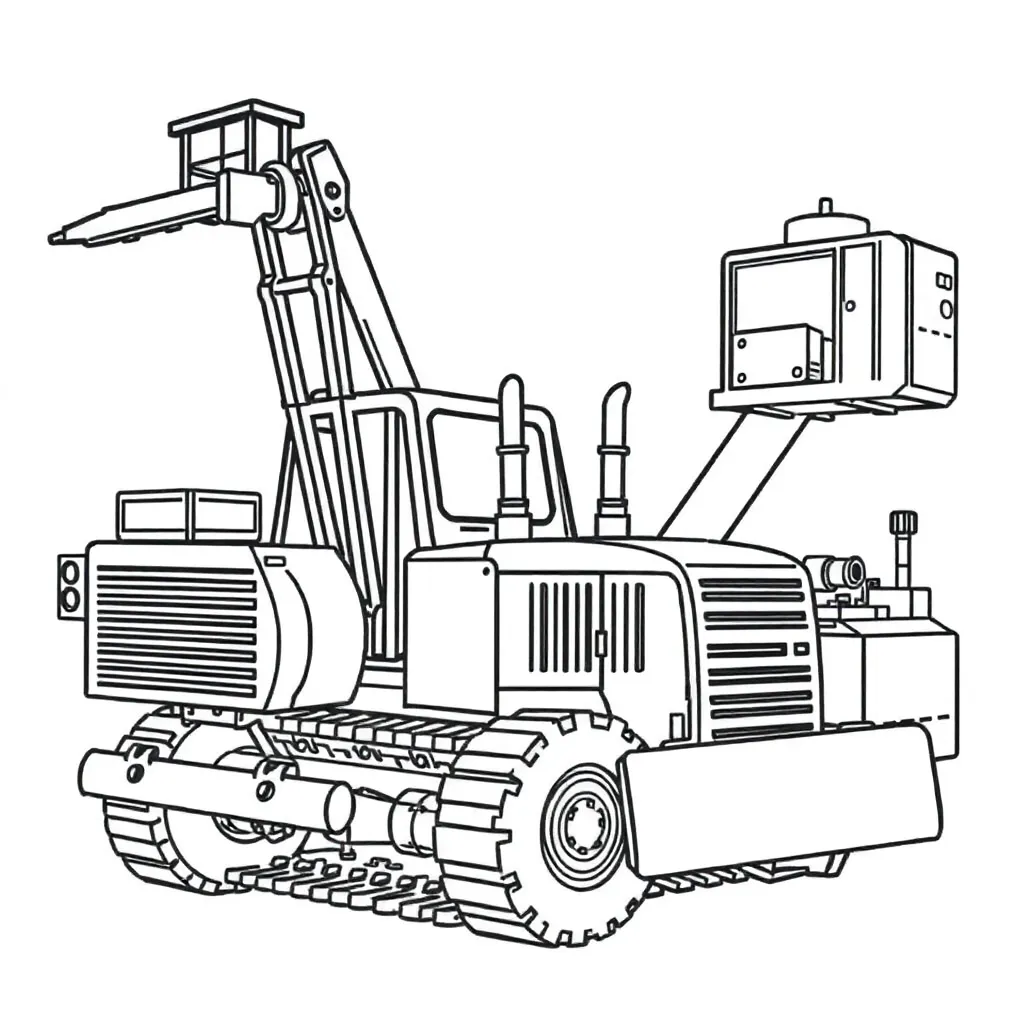 Machines coloring page