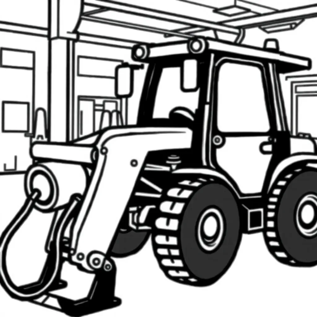 Machines coloring page