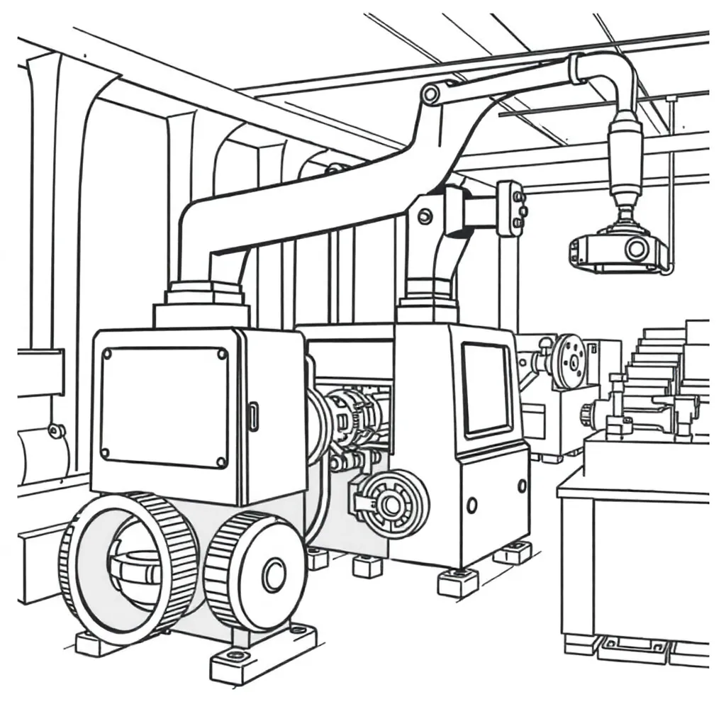 Machines coloring page