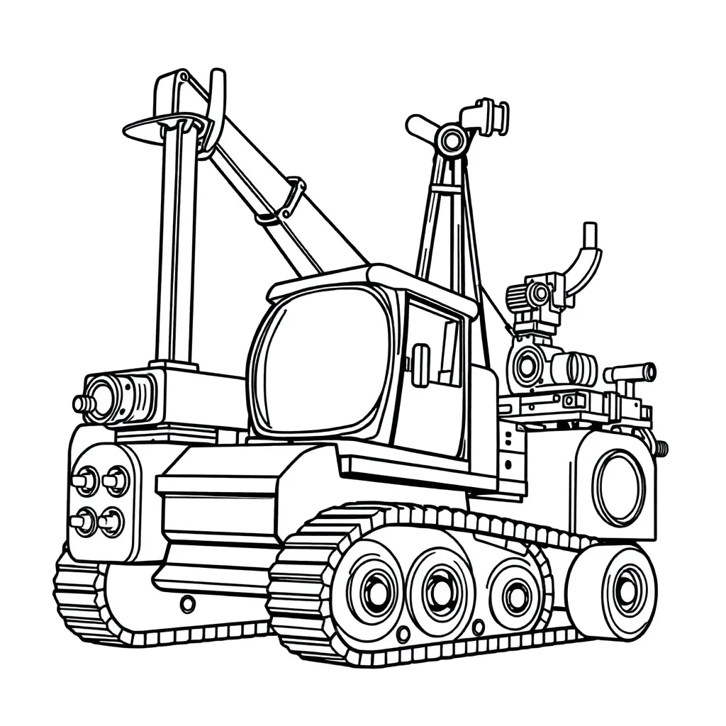 Machines coloring page
