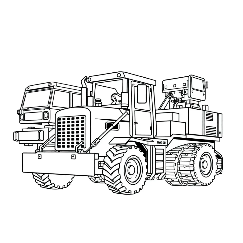 Machines coloring page