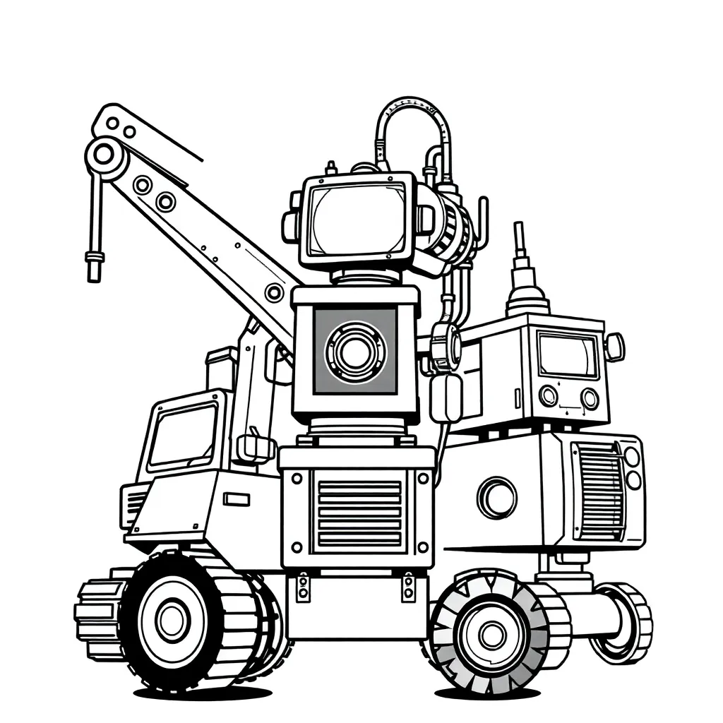 Machines coloring page