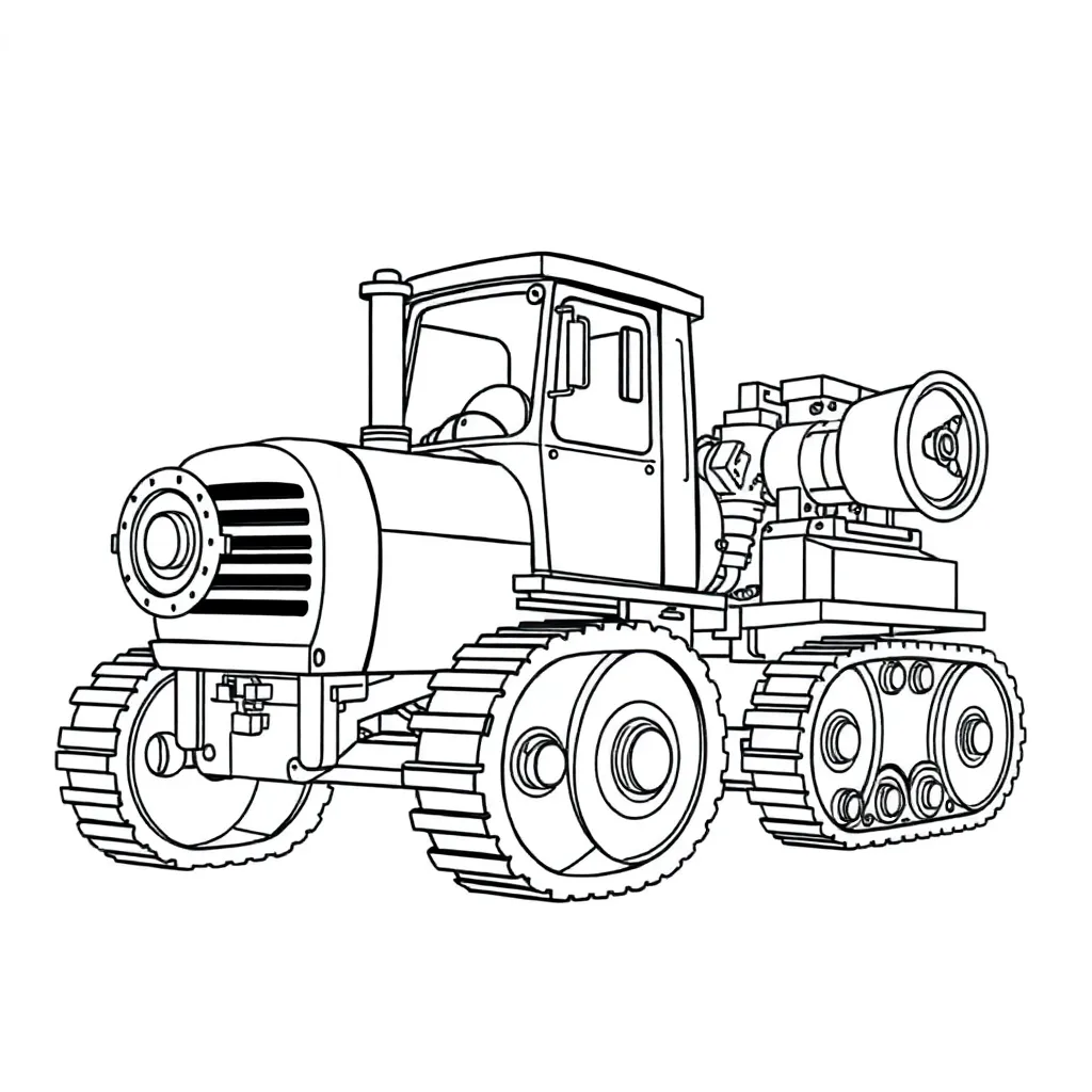 Machines coloring page