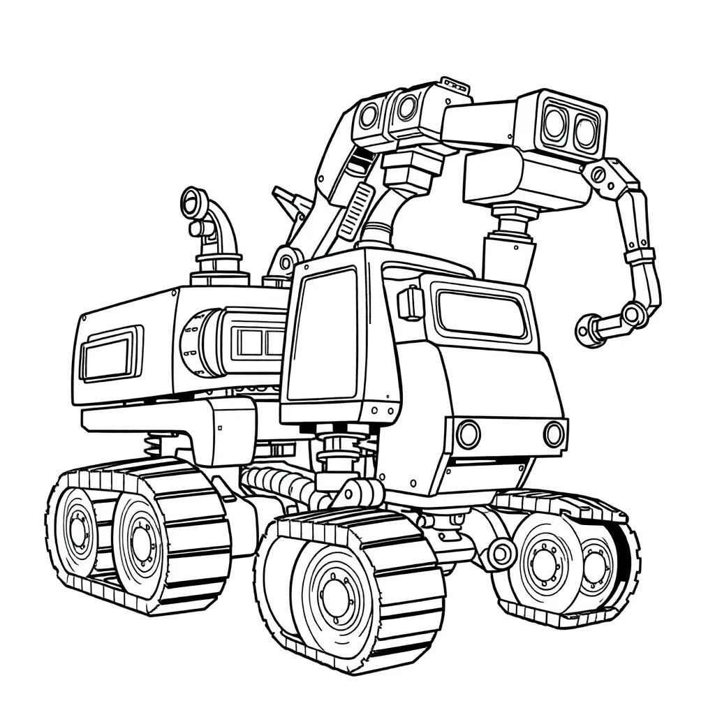 Machines coloring page
