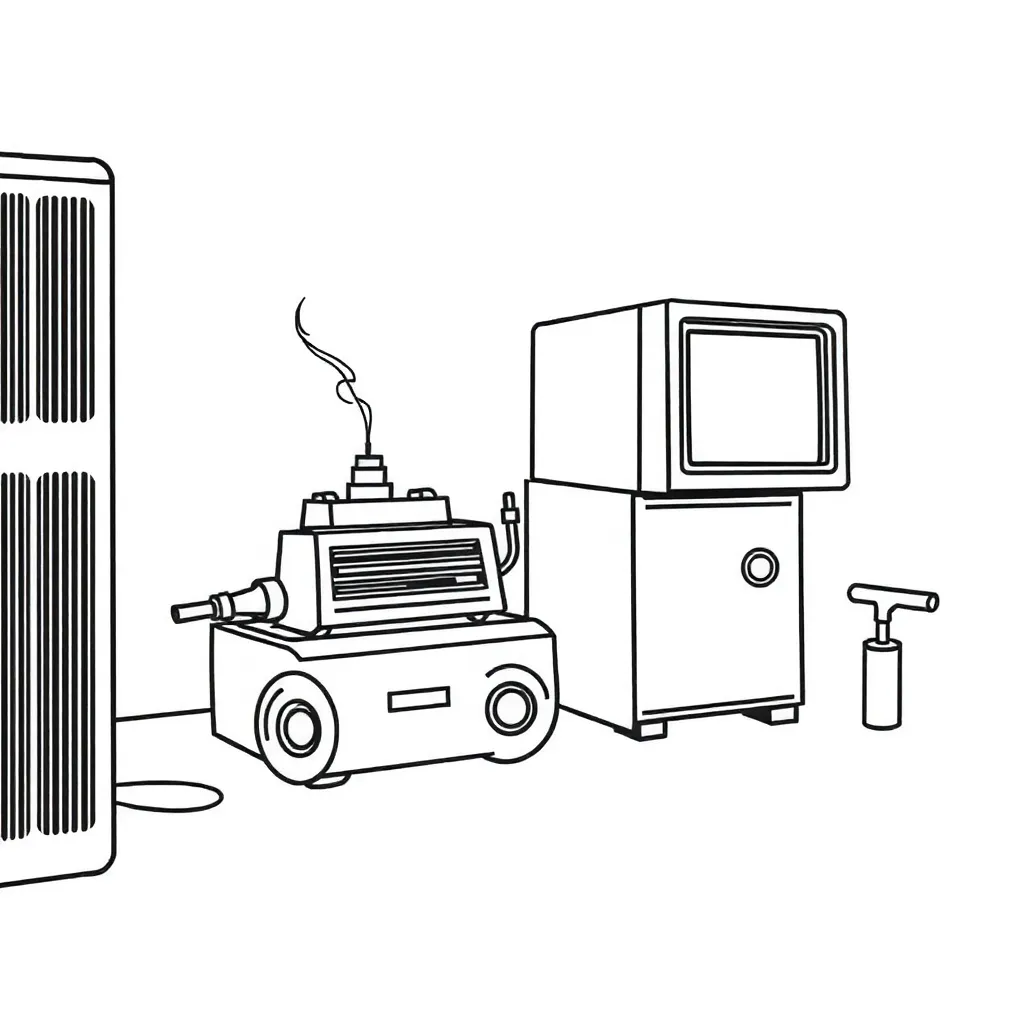 Machines coloring page