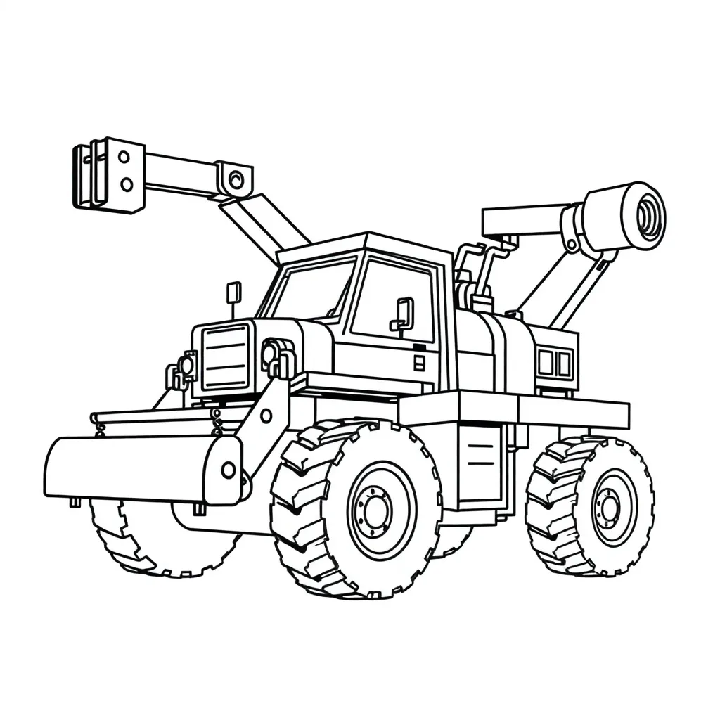 Machines coloring page