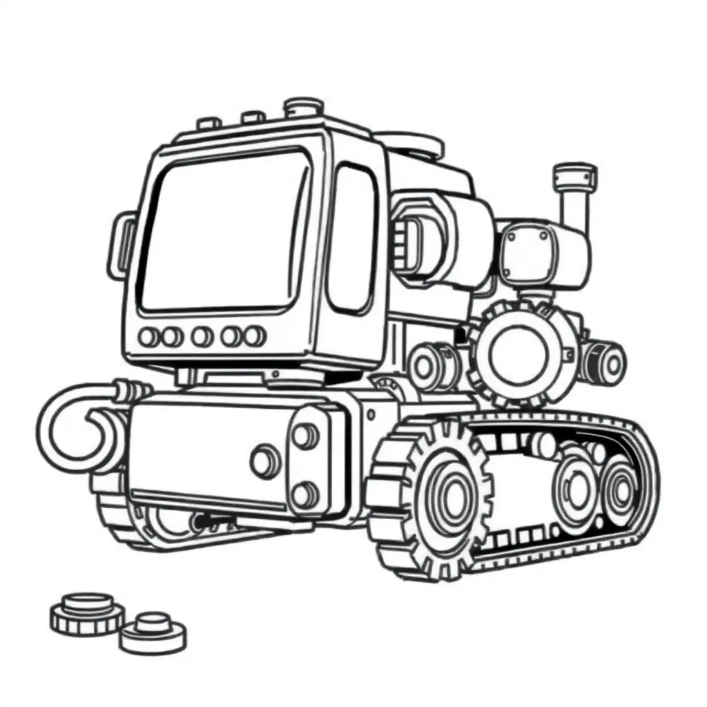 Machines coloring page