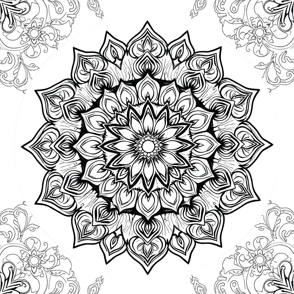 Mandalas coloring page