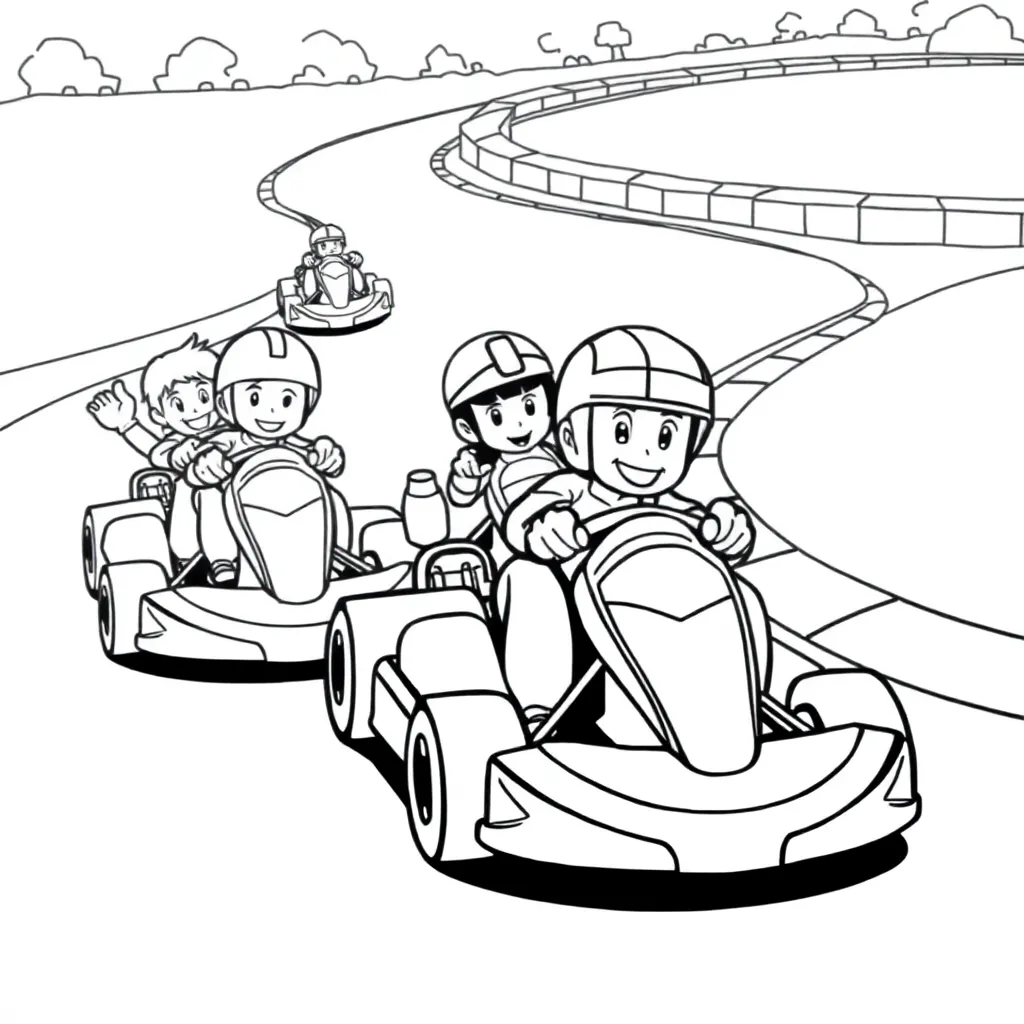 Mario Kart coloring page