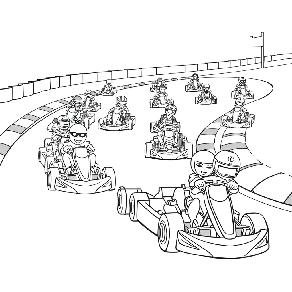 Mario Kart coloring page