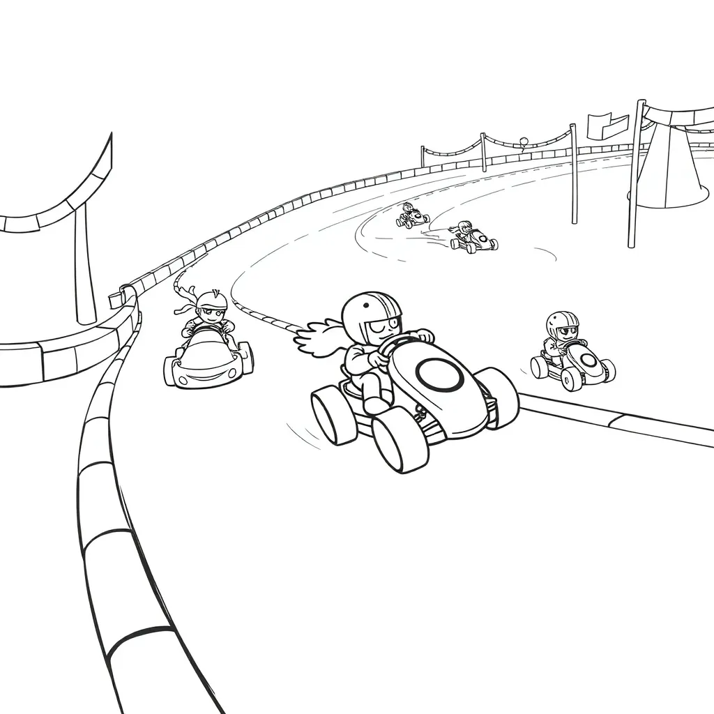 Mario Kart coloring page