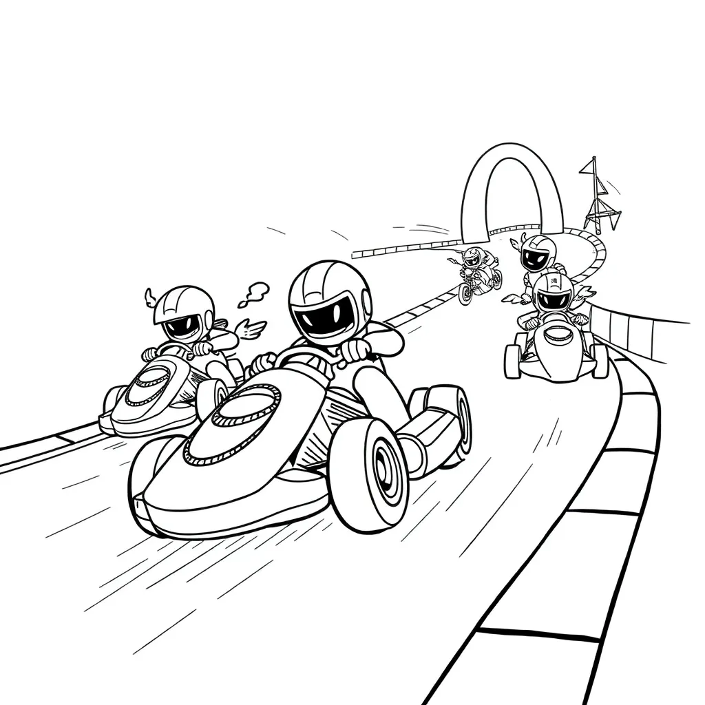 Mario Kart coloring page