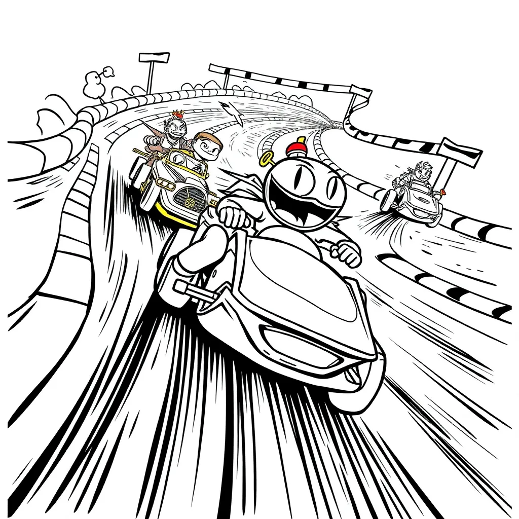 Mario Kart coloring page