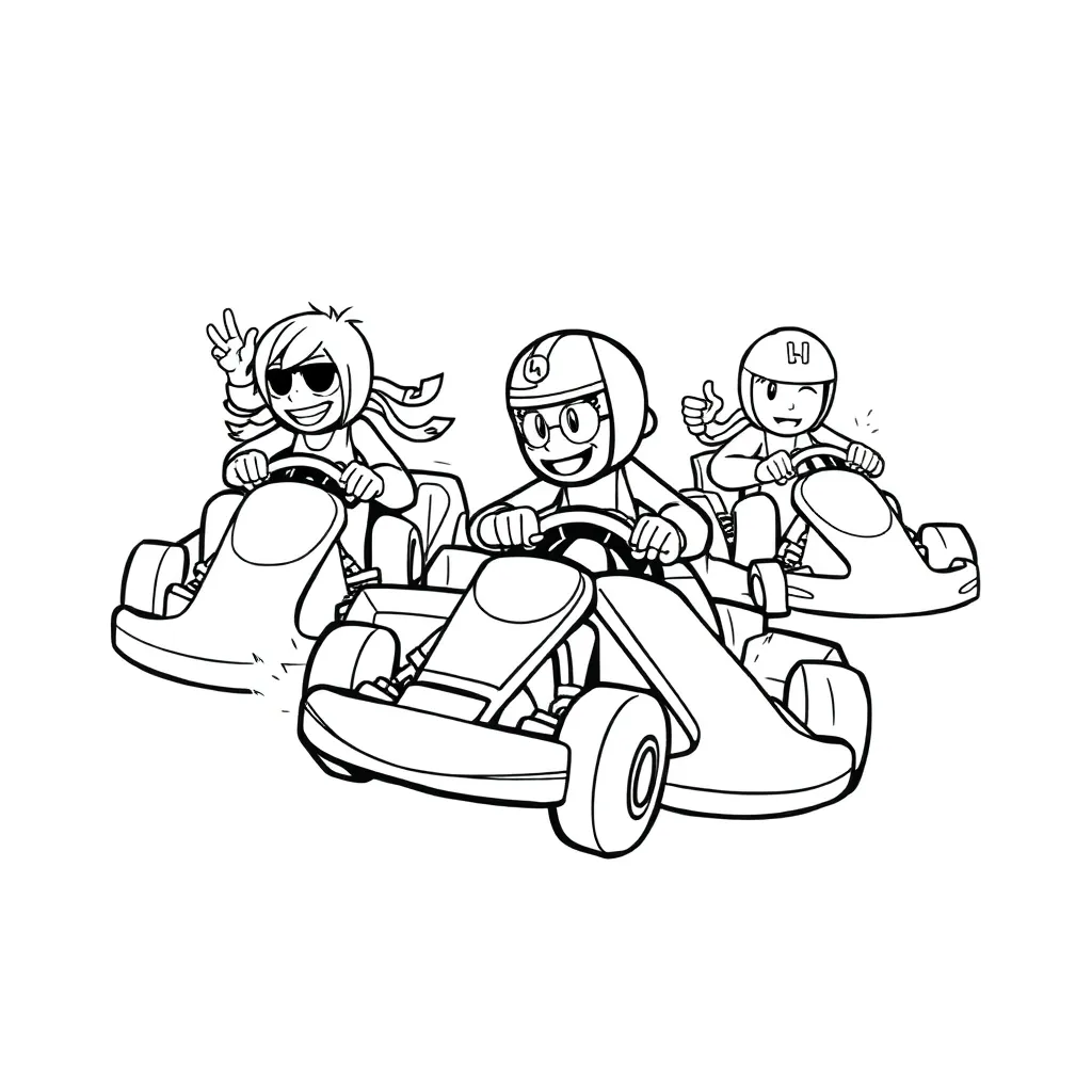 Mario Kart coloring page