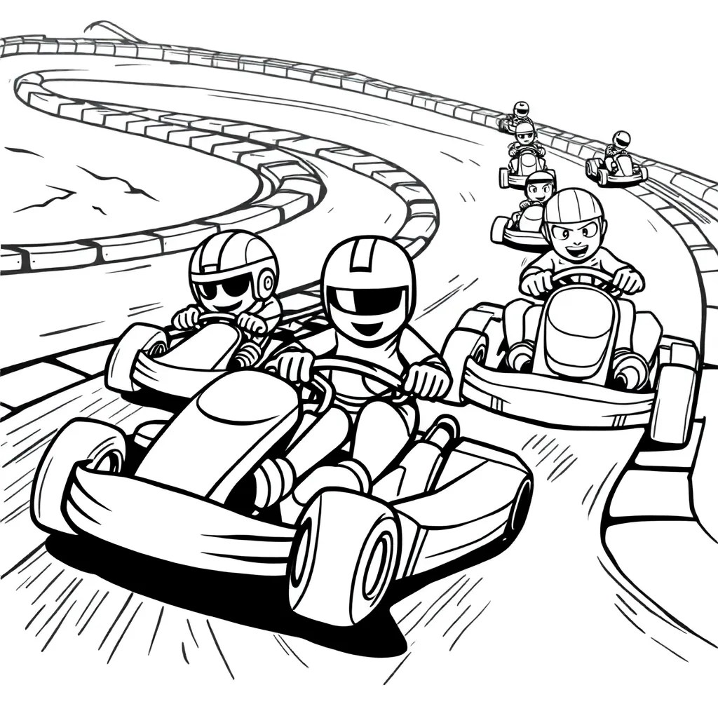 Mario Kart coloring page