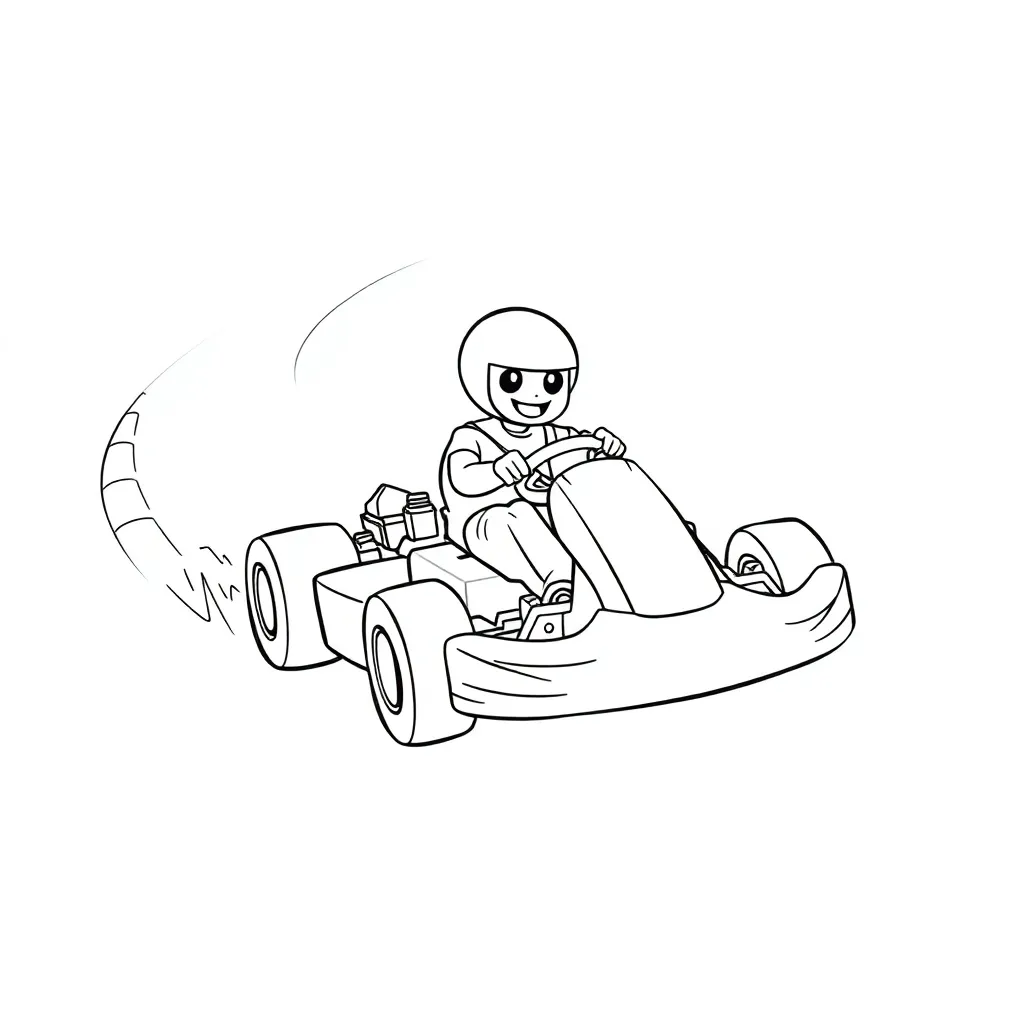 Mario Kart coloring page