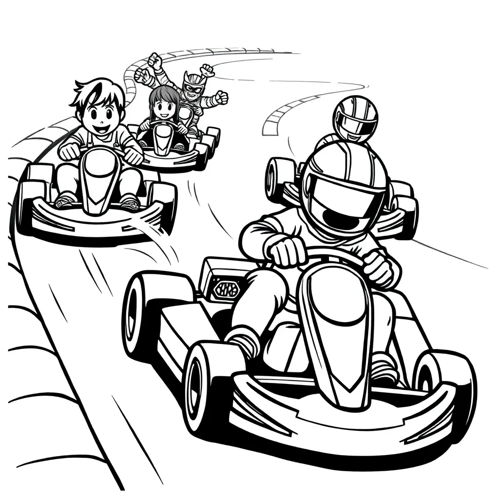 Mario Kart coloring page
