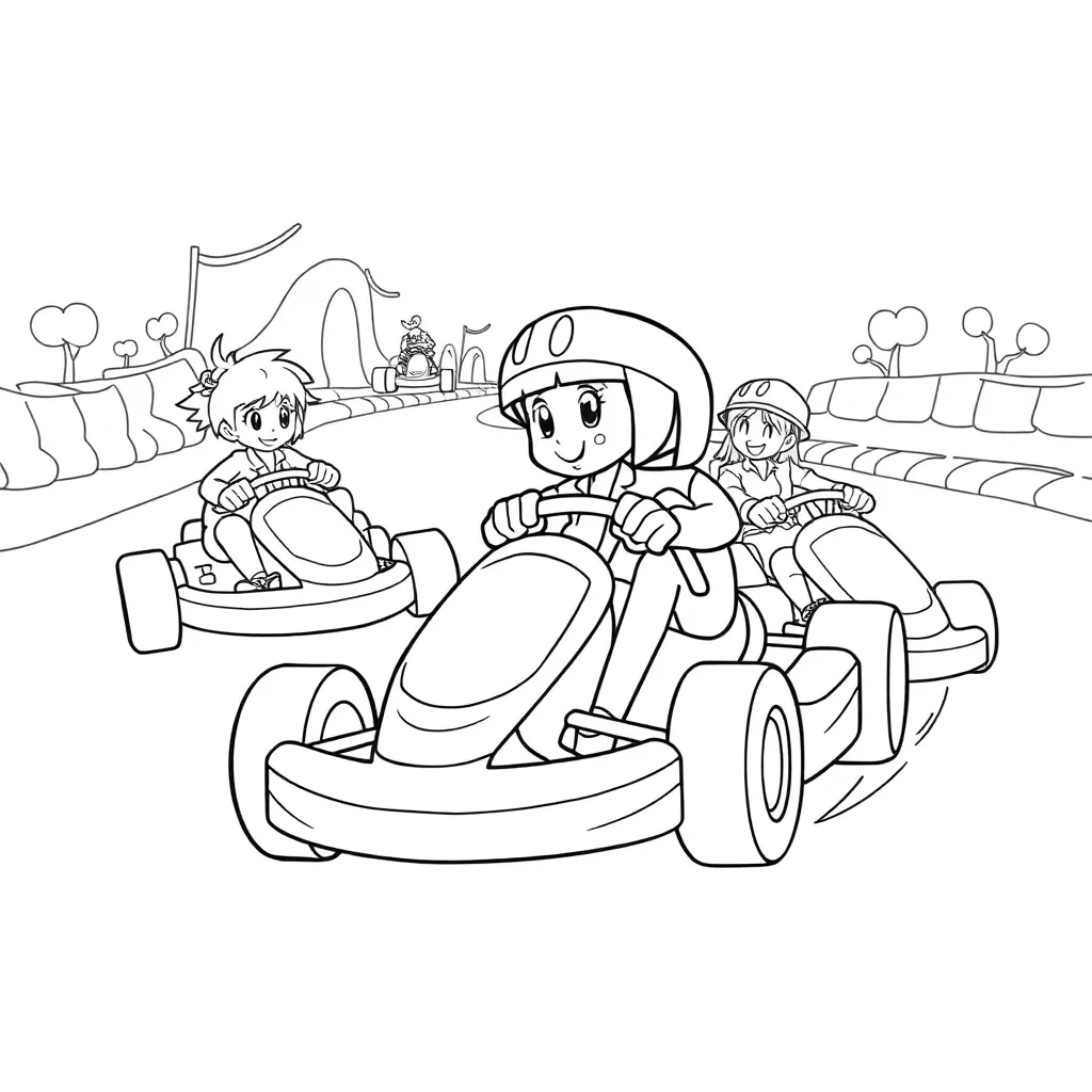 Mario Kart coloring page
