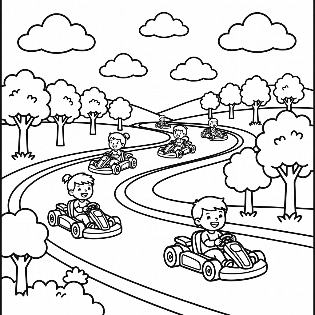 Mario Kart coloring page