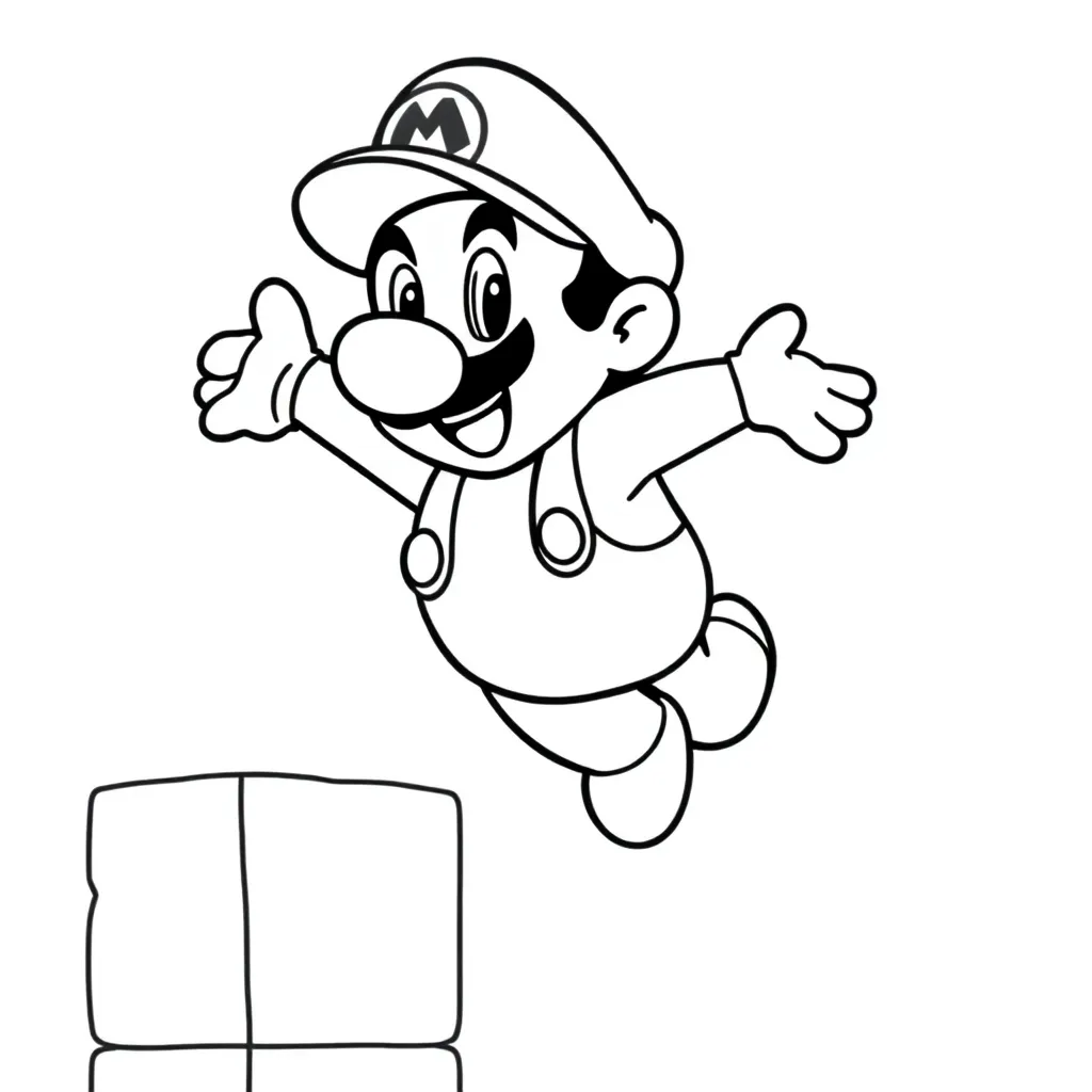 Mario coloring page