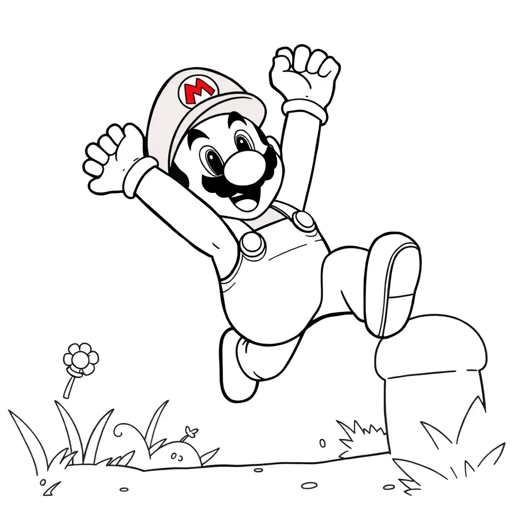 Mario coloring page