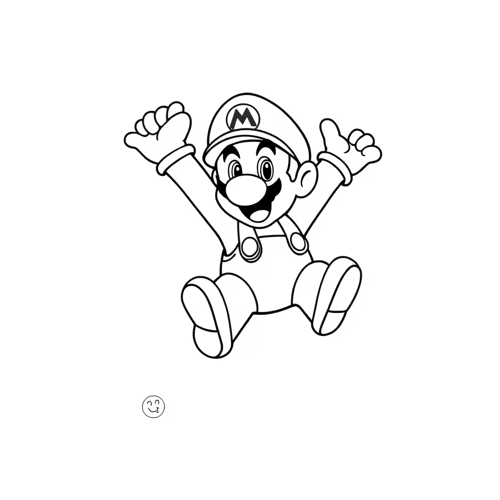 Mario coloring page