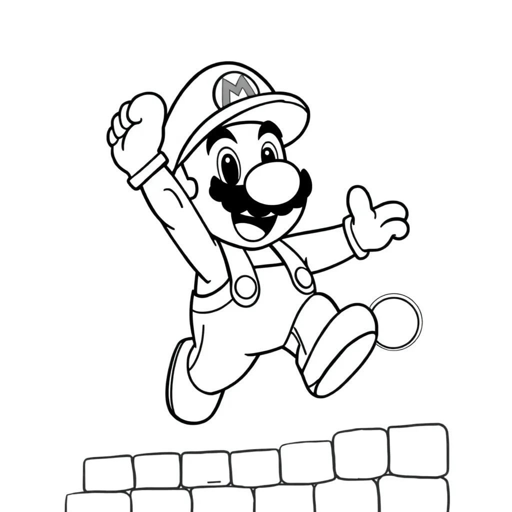 Mario coloring page