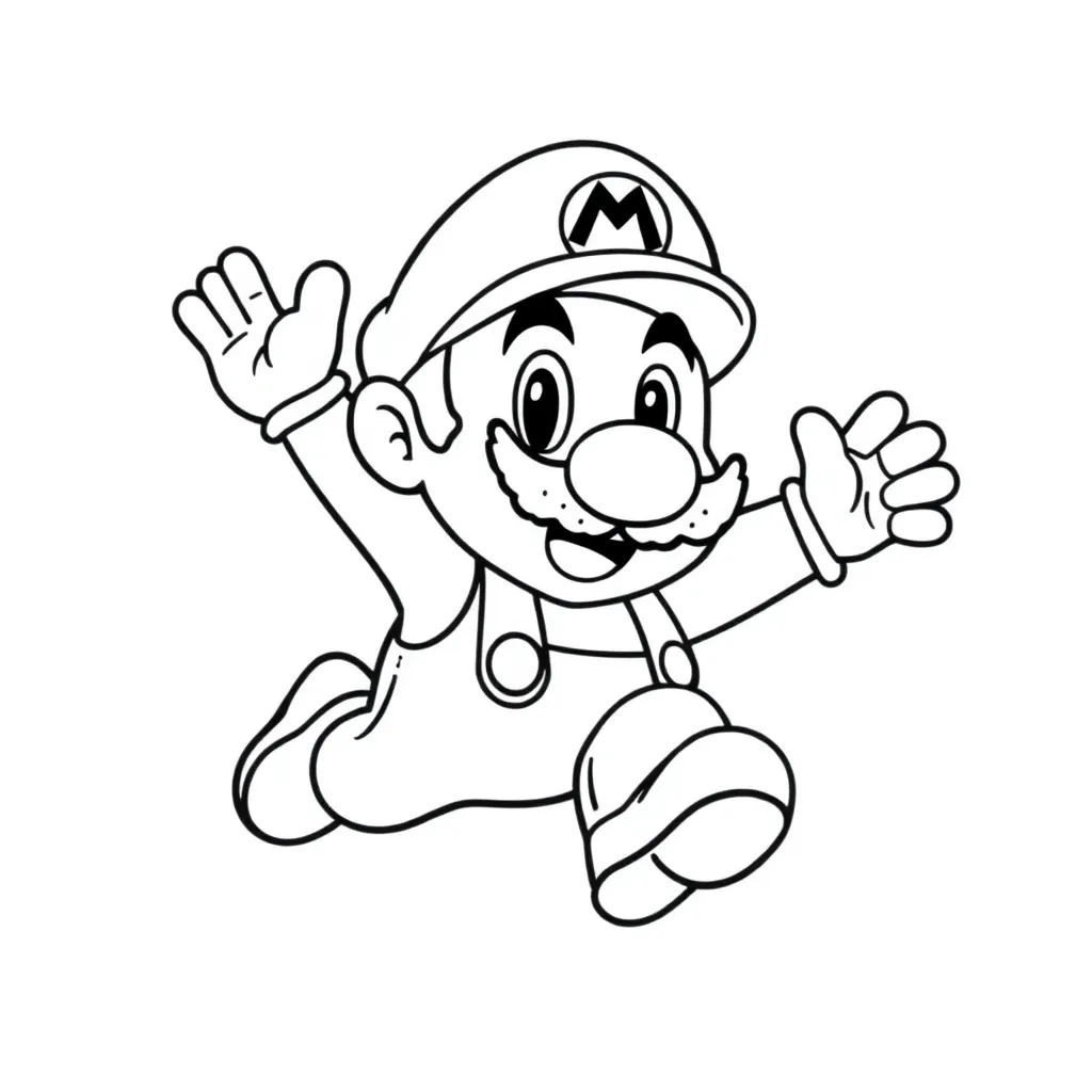 Mario coloring page