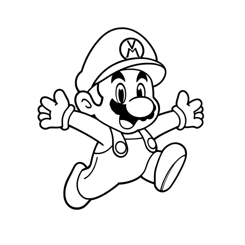 Mario coloring page