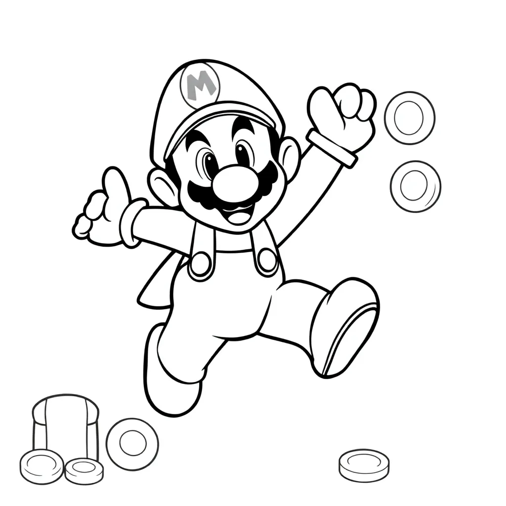 Mario coloring page
