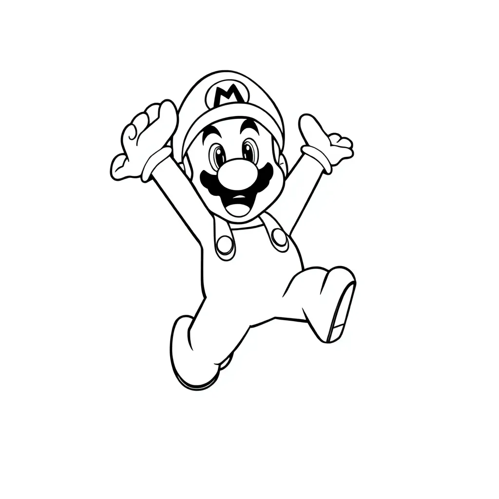 Mario coloring page