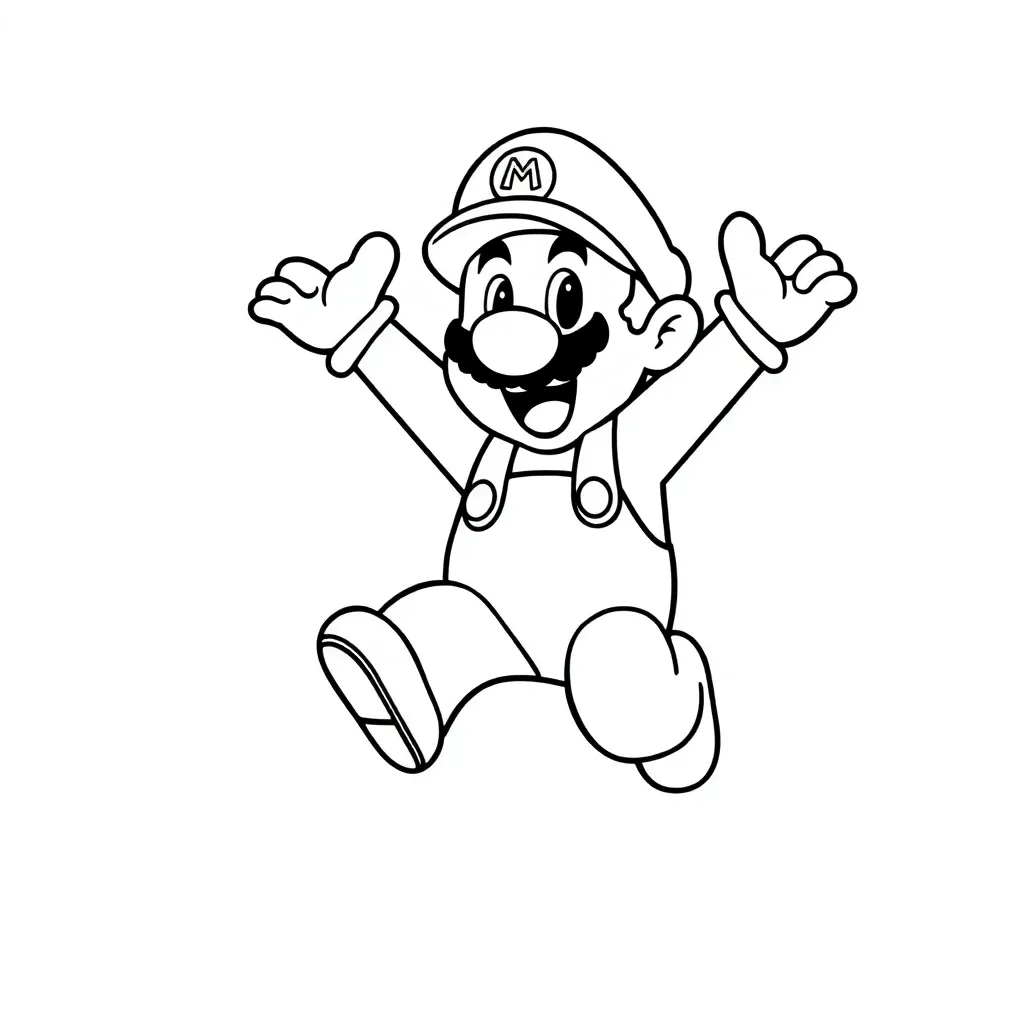 Mario coloring page