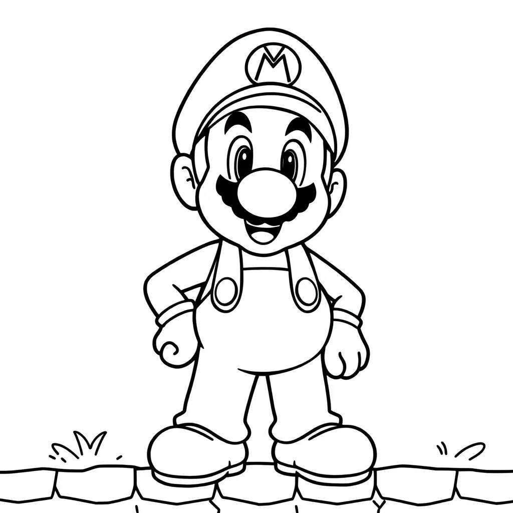Mario coloring page