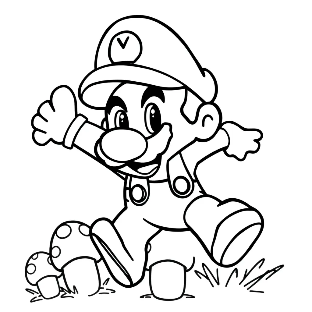 Mario coloring page