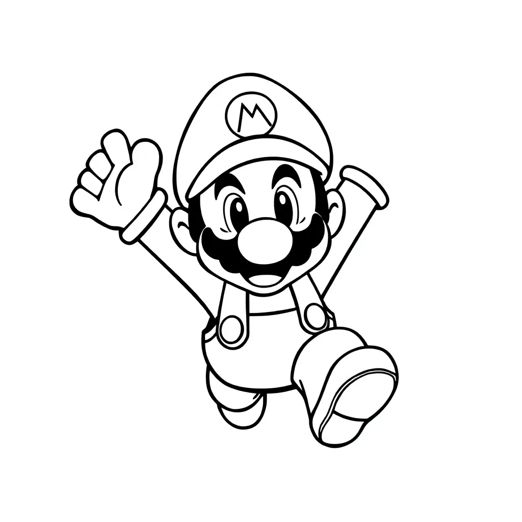 Mario coloring page