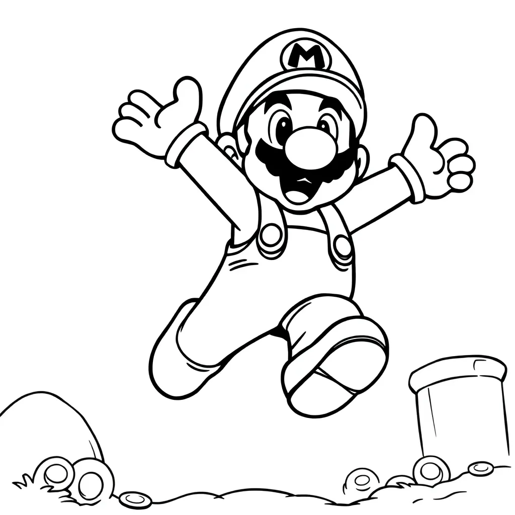 Mario coloring page