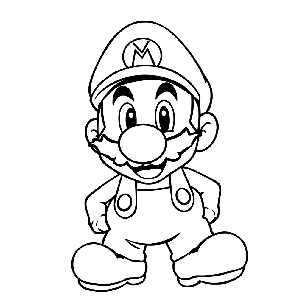 Mario coloring page