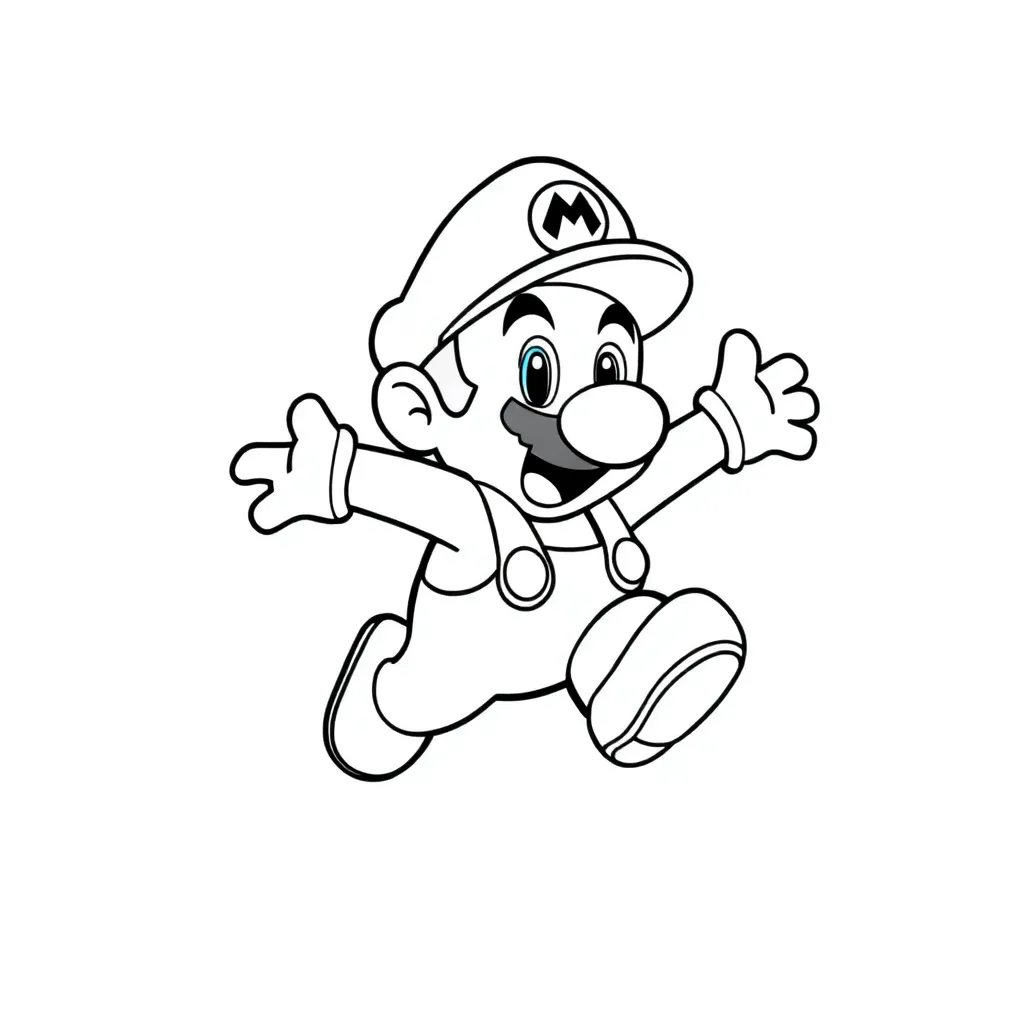 Mario coloring page