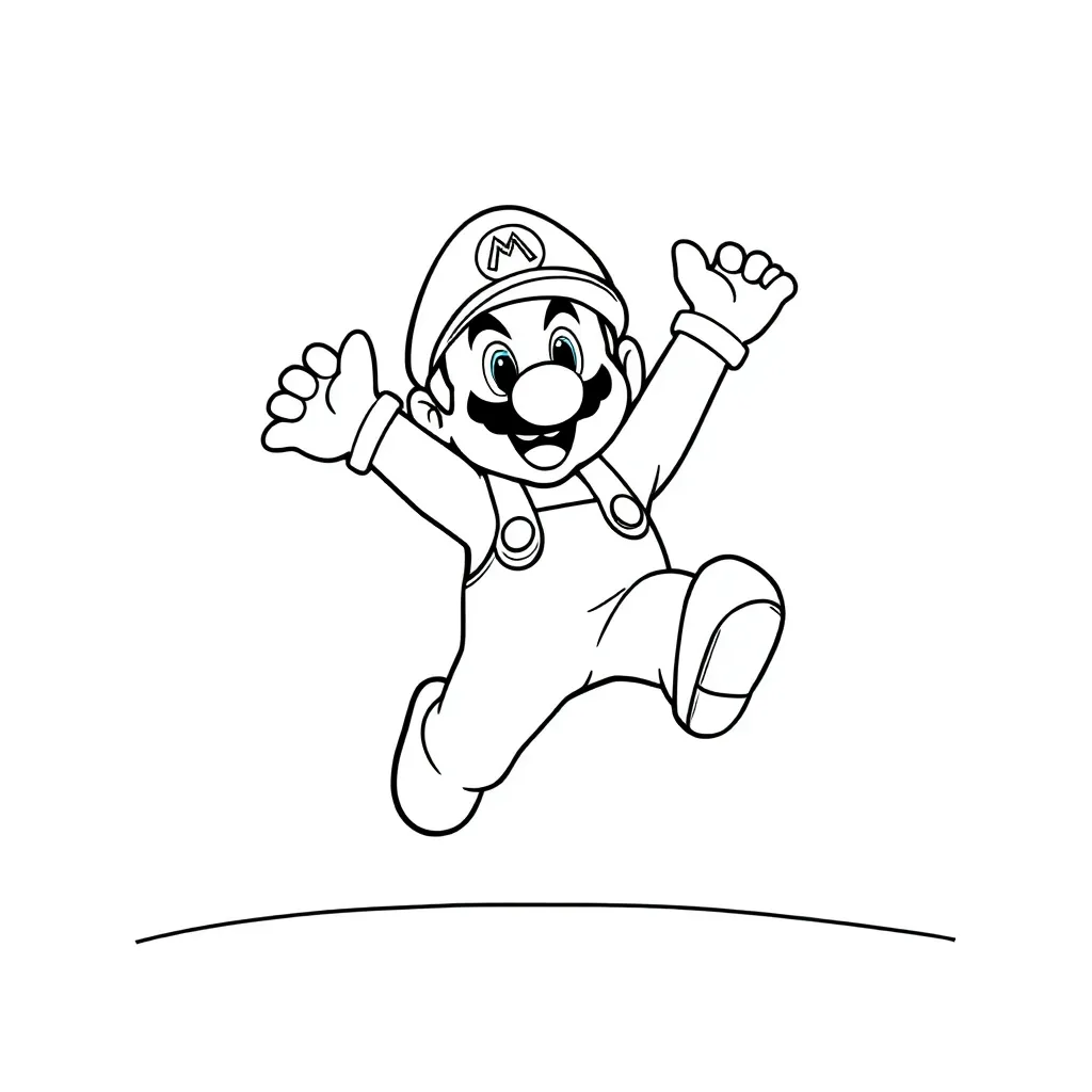 Mario coloring page