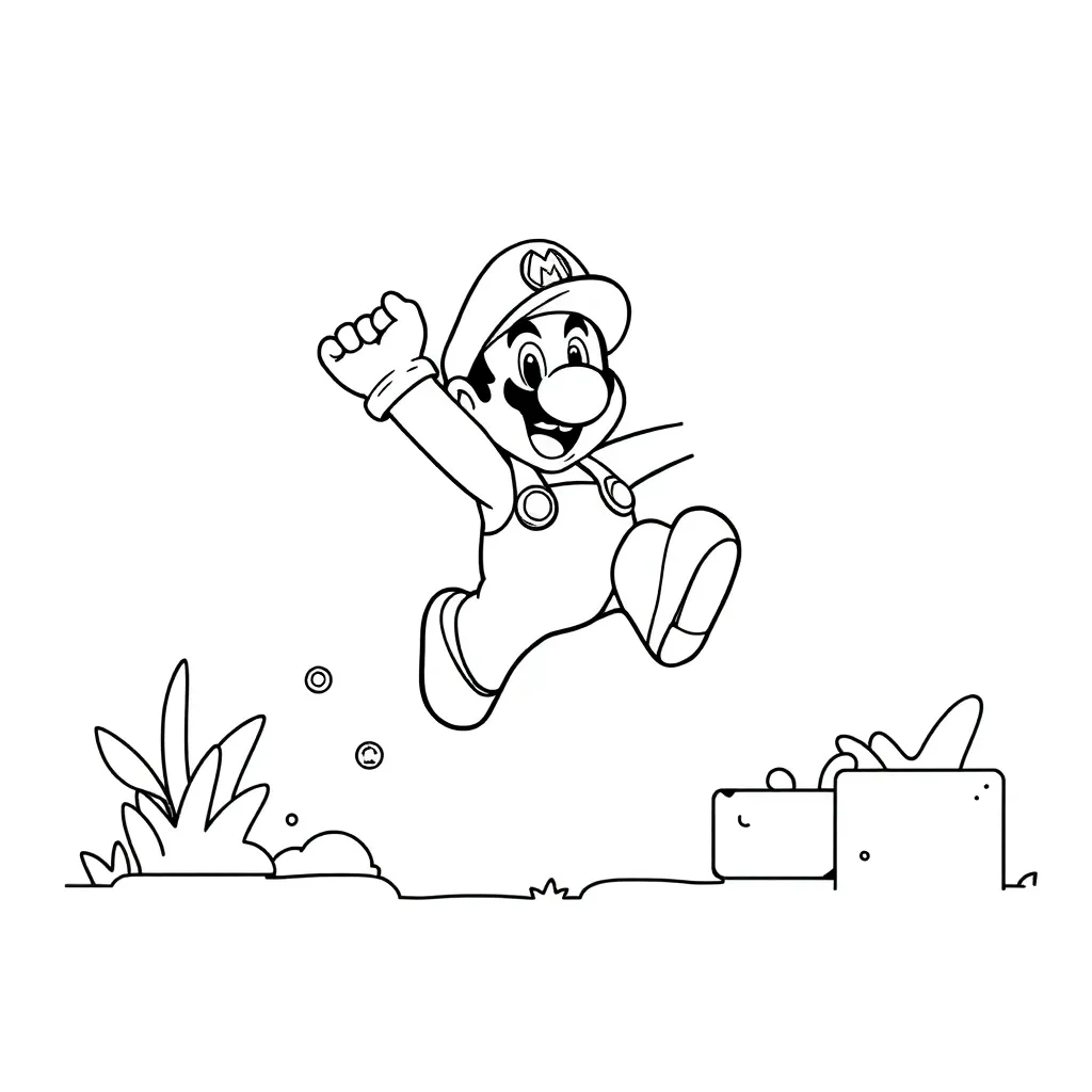 Mario coloring page