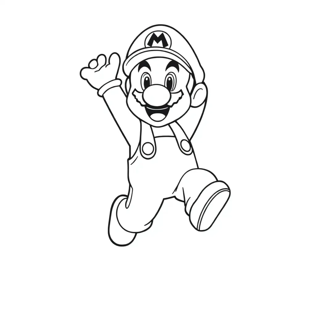 Mario coloring page