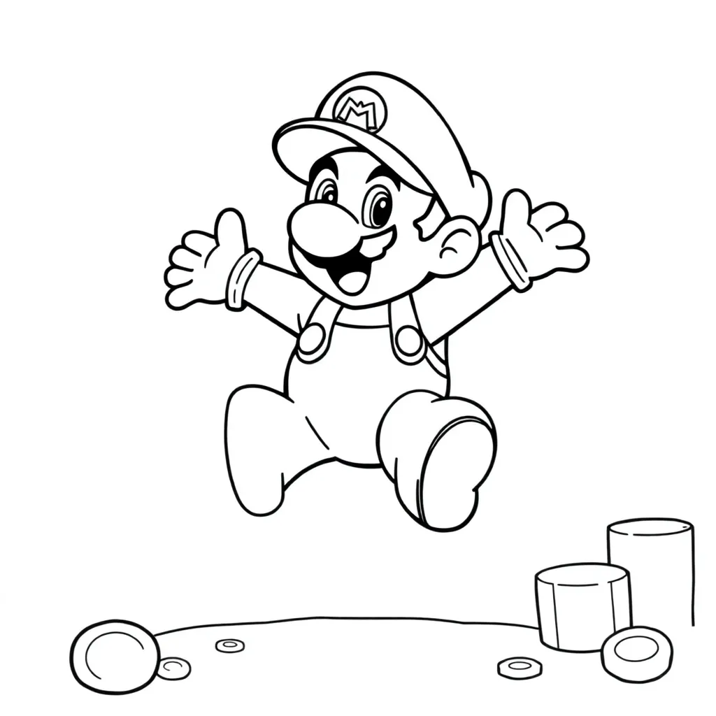 Mario coloring page
