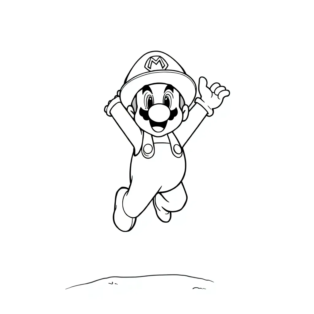 Mario coloring page