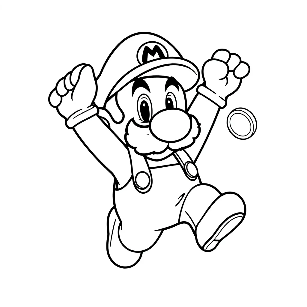 Mario coloring page